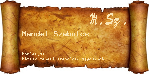Mandel Szabolcs névjegykártya