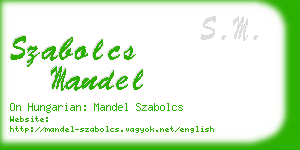 szabolcs mandel business card
